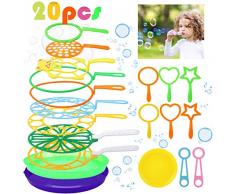Joyibay Seifenblasen Set, 20 Stücke Kinder Seifenblasen Blase Zauberstab Einstellen Seifenblasen für Indoor und Outdoor Bubble Maker Spiele, Perfekt für Kindergeburtstag, Partys, Hochzeit
