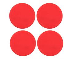 Alomejor 4 Stücke Air Hockey Paddel Air Ice Hockey Pucks Ersatz Air Hockey Tisch Red Pucks für Spieltische Arcade-Spiel(75mm)