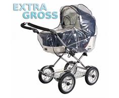 sunnybaby 13220 - Universal Regenverdeck, Regenschutz für EXTRA GROSSE Kinderwagen, Babywanne, Tragetasche | Kontaktfenster für optimale Luftzirkulation | schadstofffrei | Qualität: MADE in GERMANY