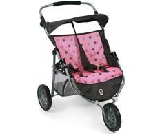 Bayer Chic 2000 697 83 Jogger, Zwillings-Puppenwagen, Sternchen grau