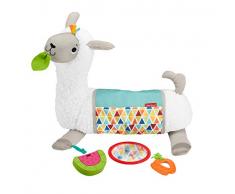 Fisher-Price GLK39 - 4 in 1 Lama weiches Spielkissen mit 4 Spielmöglichkeiten und 3 Spielzeuge zum Mitnehmen, Babyspielzeug ab der Geburt