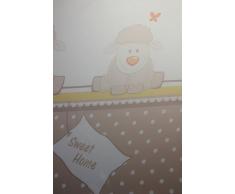 Haus und Deko Voile Schlaufenschal Kinder Gardine transparent Vorhang ca. 140x245 cm #1545 Schaf