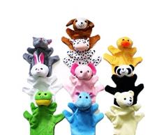 Happy Cherry - Handpuppe Fingerpuppe Handspielpuppe Fingerpuppen-Set Fingerpuppen-Handschuh Tierpuppen Tierfiguren - 10 Paar