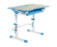 FD FUN DESK Lavoro L Blue Kinderschreibtisch höhenverstellbar, Schülerschreibtisch neigungsverstellbar, Schreibtisch für Kinder, Blau, 794 x 608 x 540-720 mm