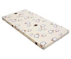 Kinderbettmatratze, Babymatratze 60x120 cm Kinder-Rollmatratze (Orange)