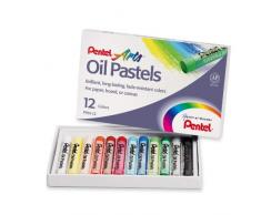 PentelArts Ölpastellkreide PHN4, 12er Kunststoff-Etui
