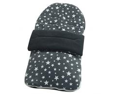 Fleece-Fußsack passend für Cosatto Yo!, graues Sternmuster