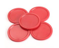 broadroot 5 x rot Mini Air Hockey Tisch Pucks 50 mm Puck Kinder Tisch NEU 2