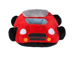 Säuglingsauto-Sofa-Plüsch-Sofa für das Baby-Kleinkind-Karikatur-Plüsch-Stützsitz-Lernen sitzen Stuhl(rot)