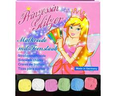 ATLA Prinzessin Glitzer Straßenmalkreide mit Feenstaub - 6 Stück in 6 Farben (21006)