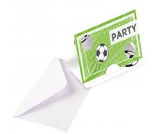 Amscan 8 Einladungskarten Kicker Party Fußball Kinder-Geburtstag