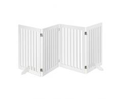 Relaxdays Absperrgitter, verstellbares Schutzgitter f. Hunde, Kinder Absperrgitter, Kamin & Ofen, MDF, 70x206,5 cm, weiß