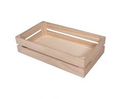RAYHER 62728000 Holzkiste Latten-Optik, 35, 5x20, 3x8, 4cm, PLUS 2 Wandhaken, Holz, Natur, 35.5 x 20.5 x 8.5 cm