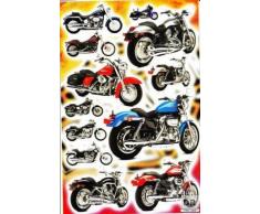 Motorrad Bike Aufkleber 12-teilig 1 Blatt 270 mm x 180 mm Sticker Basteln Kinder Party