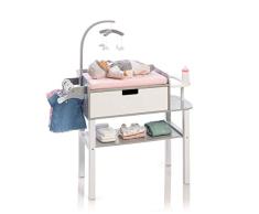 MUSTERKIND Puppen-Wickelkommode - Barlia grau/weiß aus Holz
