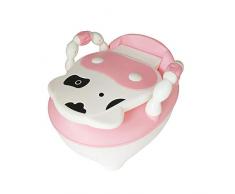 Glenmore Lerntöpfchen Babytopf Kindertoilette mit Hoher Rückenlehne und Haltgriff Rosa