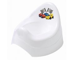 BIECO 11106500 - Kinder Töpfchen weiß, mit Cars MotivFormula Race, ca. 28 x 28 x 22 cm, ab 8 Monate bis etwa 3 Jahre