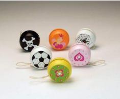 Schnooridoo 6 x JoJo Yoyo Jo Jo aus Holz Sortiert 4,5 cm Mitgebsel Kindergeburtstag Give Away
