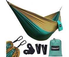Tarent Hängematte Outdoor Ultraleicht mit Seilabdeckungen,300kg Tragkraft Hammock (270x140 cm),Atmungsaktiver,Schnell Trocknender Nylon Fallschirm，Hängematten