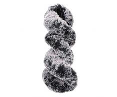 ZHANGBINGB Winter Superweiches Plüschauto Lenkradbezug Universal, Warmer Kunstpelz Autolenker am Lenkradgeflecht Schön, grau