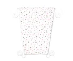 Amilian Sonnensegel für jeden Kinderwagen universal UV-Sonnenschutz für Baby luftdurchlässig (Sternchen KLEIN Rosa)