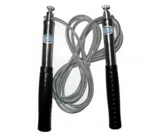 BAY® OLYMP 280 JUMP Rope SCHWARZ Stahl mit Kugellager 300 320 cm Springseil, längenverstellbar Sprungseil Springseile Hüpfseil Kinder Damen Frauen Kids Erwachsene verstellbar Fitness High Speed, kugelgelagert, Stahlseele Boxen