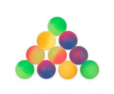 Schramm® 10 Stück Flummis Frost 27mm Flummi Springball Hüpfball Mitgebsel Tombola Kindergeburtstag Gummiball Springball Hüpfbälle 10er Pack