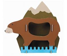 Werkhaus Kindergarderobe - Bär, Holz, L 42 cm, H 40 cm, T 12,5 cm