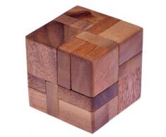 6 Pieces in a Cube - 3D Puzzle - Denkspiel - Knobelspiel - Geduldspiel - Logikspiel aus Holz