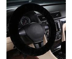 Dicke Lenkradhülle Auto Plüsch kurz warme Lenkradabdeckung Winter Universal Lenkradbezug rutschfest atmungsaktiv Lenkrad Abdeckung Anti-Rutsch Lenkradschutz weich bequem Steering Wheel Cover