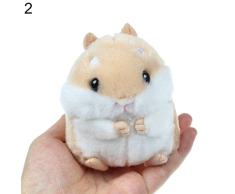 Verlike Niedlicher Plüsch Hamster Anhänger Schlüsselanhänger Schlüsselring Handtasche Auto Deko, Legierung, braun