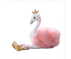 XIMDLS Schwan Plüschtiere, süße Flamingo Stofftier Puppe, Ballett Schwan mit Baby Kinder beschwichtigen Spielzeug, Geschenk für Mädchen 30cm