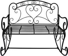 Schaukelbank Metall Gartenbank Sitzbank Parkbank Schaukelstuhl Bank schwarz