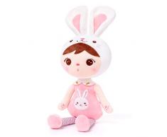 Gloveleya Plüschpuppe Kuscheltier Stoffpuppen Baby Geschenk Kleinkindpuppen Weich und sicher zu Spielen Keppel Serie - Hase