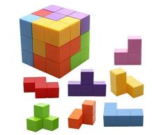 Jhua Magnetische Steine für Kinder mit 54 Smarte Teile Puzzles 3D Gehirn Training Intelligenz Stressabbau Spielzeug Spiele Quadratische Magnete Würfel