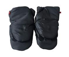 YeahiBaby Kinderwagen-Handmuff, extra dick, Handwärmer für den Winter, warm, für Eltern und Betreuer, Schwarz