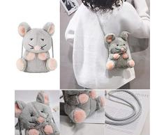 Navigatee Umhängetasche Plüsch-Maus Crossbody Bag Kuscheltier Tiergeldbeutel Beutel Handtaschen Umhängetaschefür Frauen Mädchen Well Made