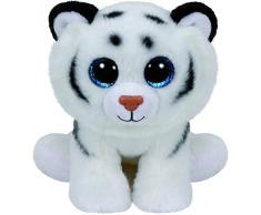 TY 90219 - Tundra - Tiger mit Glitzeraugen, Classic Plüschtier, 33 cm, weiß