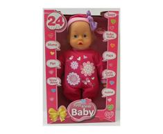 Bayer Design 9386300 - Funktionspuppe First Words Baby mit 24 Lauten, 38 cm, rosa