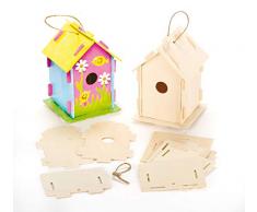 Baker Ross Holz-Bastelsets „Vogelhaus“ - für Kinder zum Basteln und Bemalen - toll als Dekoration (2 Stück)