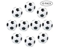MOOKLIN ROAM 10 Stück 32mm Tischfußball Kickerbälle Kunststoff Tischbälle Tischfußball Kugeln Mini Ball Schwarz und Weiß für Erwachsene geburtstagspartybevorzugungen, Partytaschenfüller