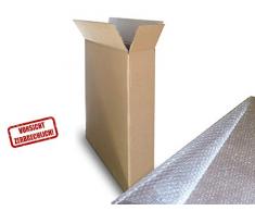 Verpackungsset Laufräder Bilder Gemälde oder Spiegel Karton und Luftpolsterfolie