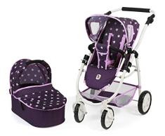 Bayer Chic 2000 638 71 Kombi-Puppenwagen Emotion 2-in-1, Stars lila