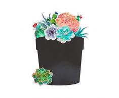 Unbekannt TRI Tafel-Sticker Blumentopf, Kreidetafel, Kreide, Blumendeko, Notizen, Wandtafel, Schreibtafel, Wanddeko, Kunststoff, 35 x 27,5 cm