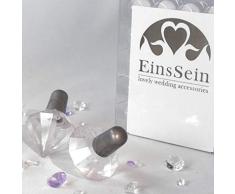 EinsSein 24 Stück Seifenblasen Hochzeit gefüllt Wedding Bubbles Kristalle silber für Hochzeiten seifenblasen-set mit Flüssigkeit keine Pistole in 24 48 72 96 Sets Gastgeschenke Diamant Diamanten befüllt Kinder