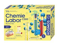 KOSMOS C500 - Chemielabor, Starter-Set, Laboraustattung für Einsteiger, Chemie für Kinder ab 9 Jahre,Einsteigerlehrgang, Experimentierkasten