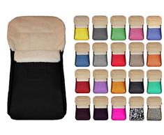 Baby-Joy Fußsack KAI XL 105cm FILZFREI | Lammwolle/Polyester Thermofußsack Buggy Kinderwagen Schlitten | SUPER-WASH & SUPER-THERM | 01 Schwarz