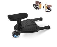 Tandou Buggyboard mit Sitz, Buggy Board am Kinderwagen Anzubringen - Abnehmbar und Zusammenbauen (Blau)