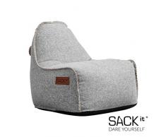 D/änisches Design Runder Indoor hocker SACKit RETROit Canvas Drum Sand Sitzhocker Fu/ßhocker Kombinieren Sie den Sitzhocker mit einem Sitzsack Perfekt f/ür das Wohnzimmer