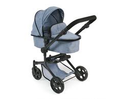 Bayer Chic 2000 595 50 Kombi-Puppenwagen Mika, Jeans Blue